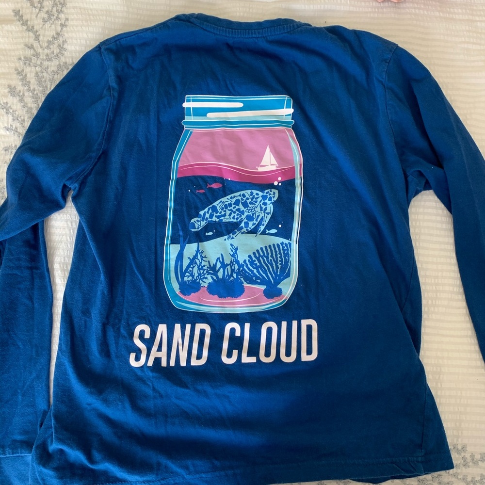 Sand Cloud Blue Long Sleeve + Stickers!